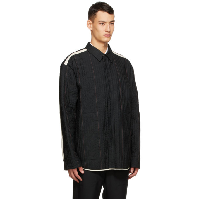 OAMC Black Quilted Temple Jacket OAMC