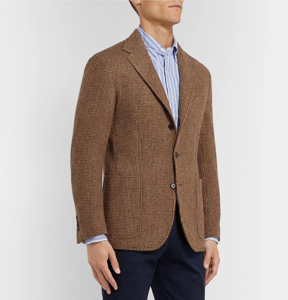 Polo Ralph Lauren - Brown Slim-Fit Checked Wool and Alpaca-Blend Blazer -  Brown Polo Ralph Lauren