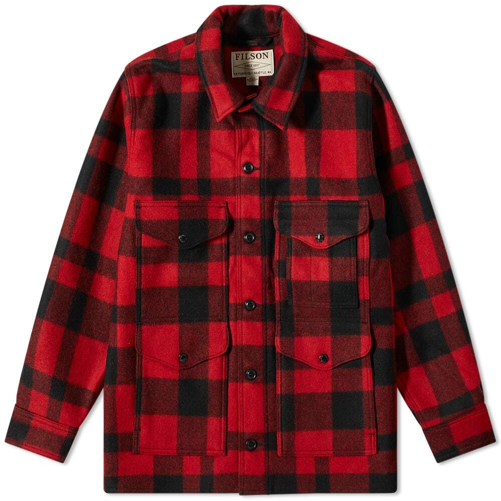 Filson Men's Mackinaw Cruiser in Red Plaid Filson