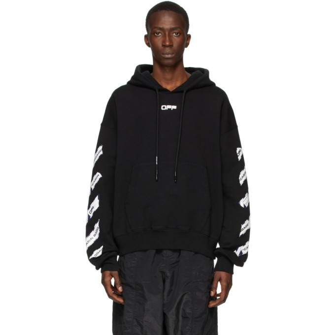 off white black tape hoodie