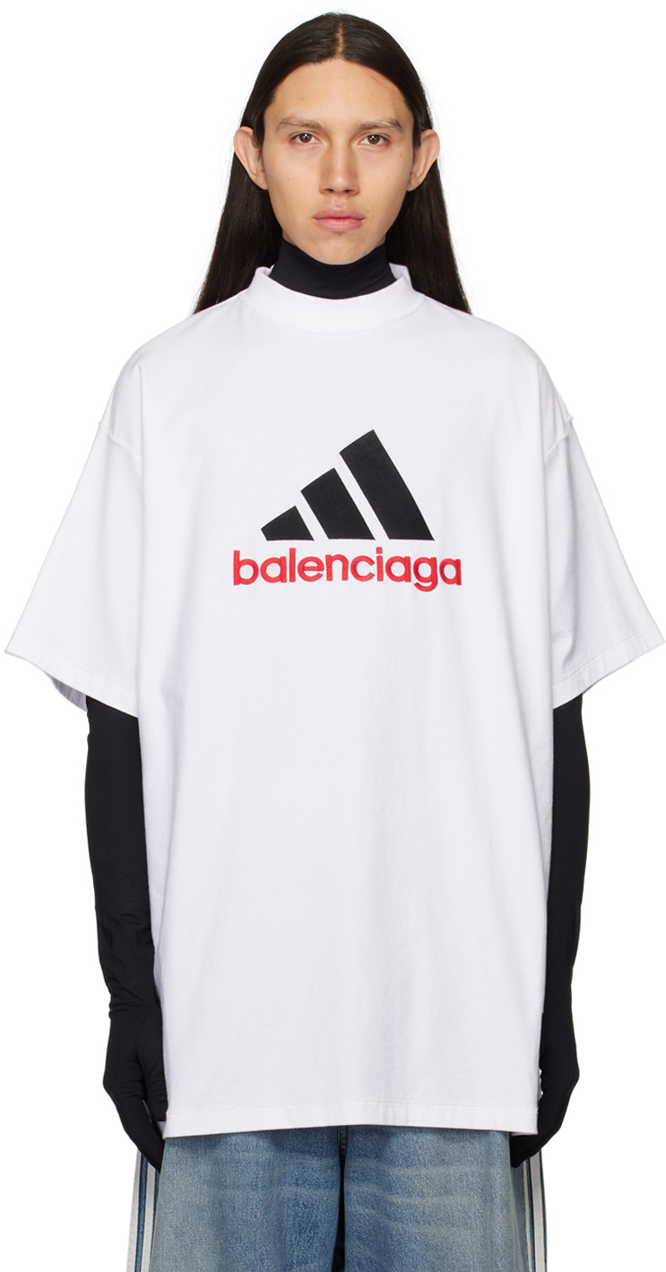 Balenciaga White Adidas Edition T-Shirt Balenciaga