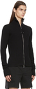 1017 ALYX 9SM Black Ribbed Knit Zip-Up Sweater