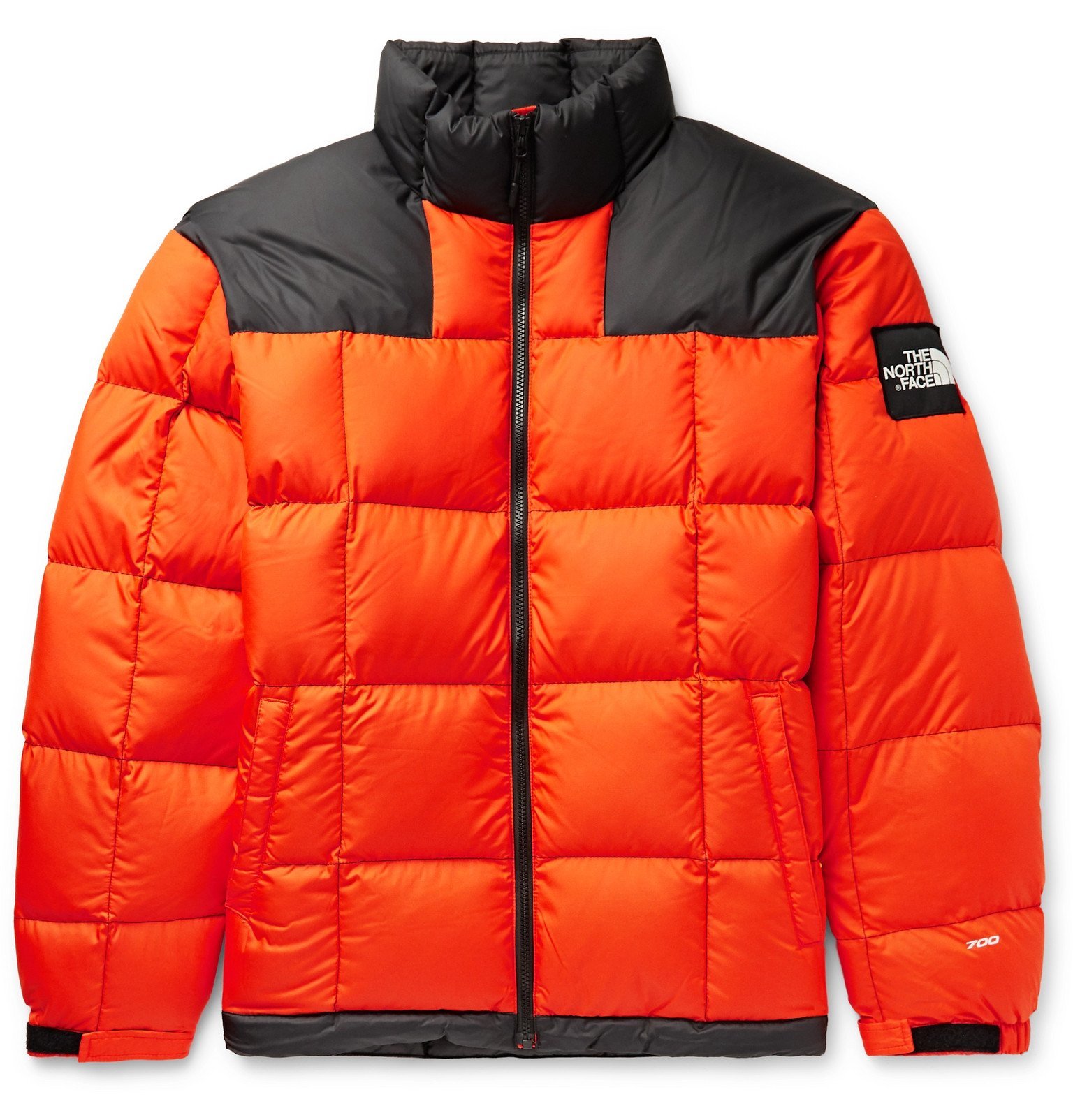 north face orange down jacket