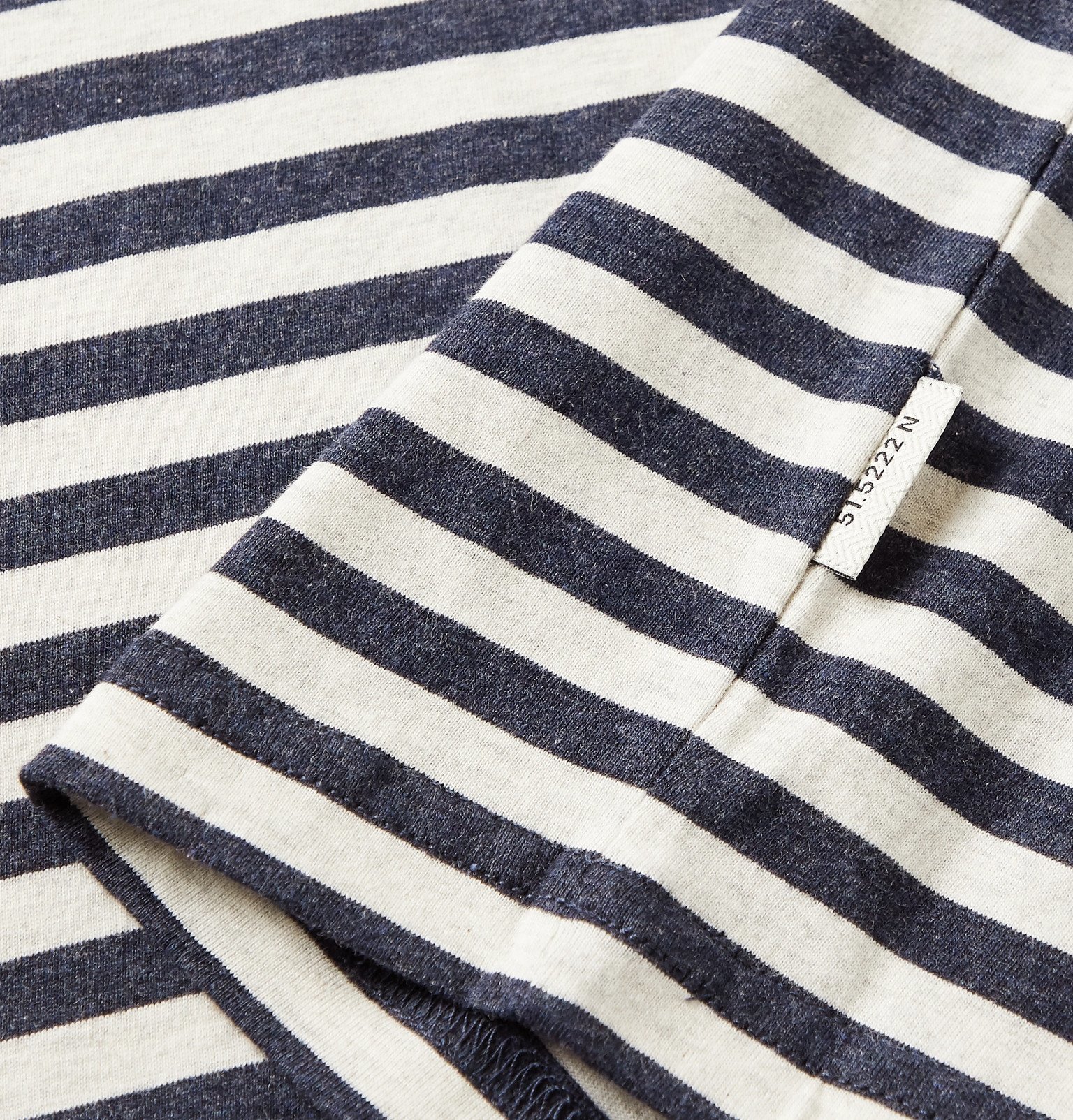 Oliver Spencer - Striped Cotton-Jersey T-Shirt - Blue