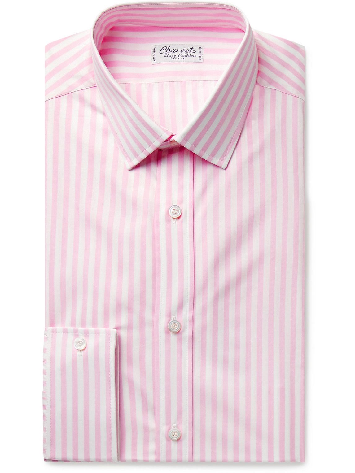 Charvet - Striped Cotton-Poplin Shirt - Pink Charvet