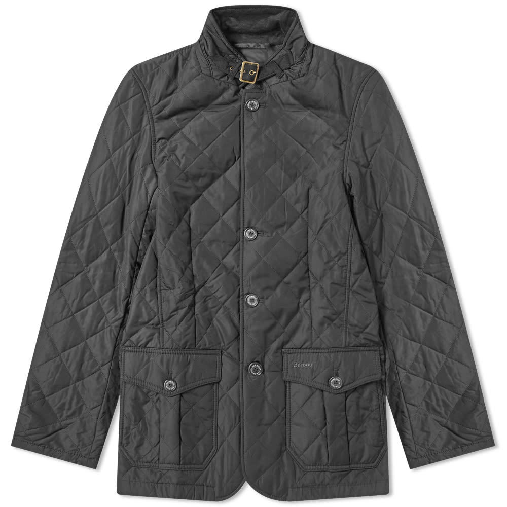 barbour lutz quilted jacket black