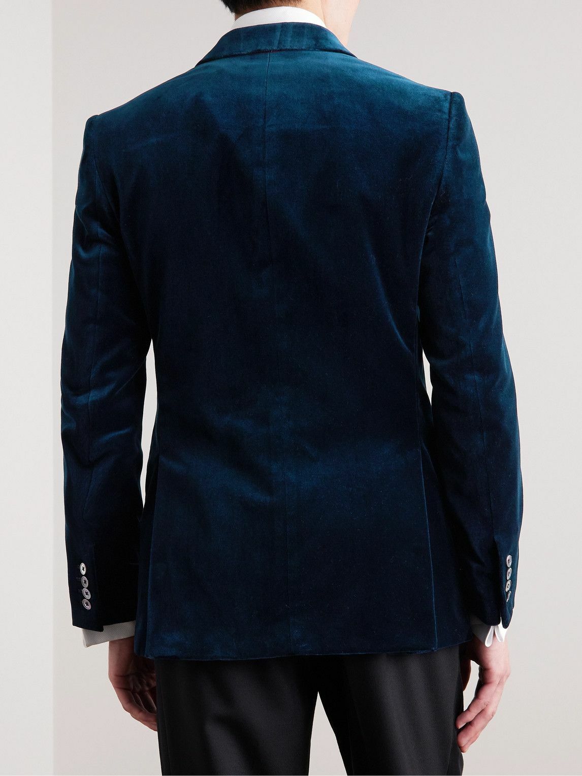 Favourbrook Newport SlimFit CottonVelvet Jacket Blue Favourbrook
