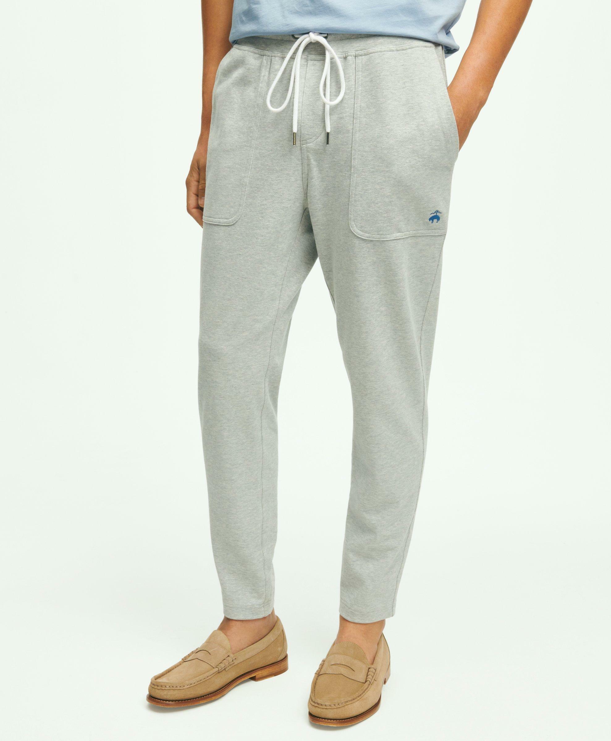 Brooks Brothers Men's Stretch Sueded Cotton Jersey Sweatpants | Grey