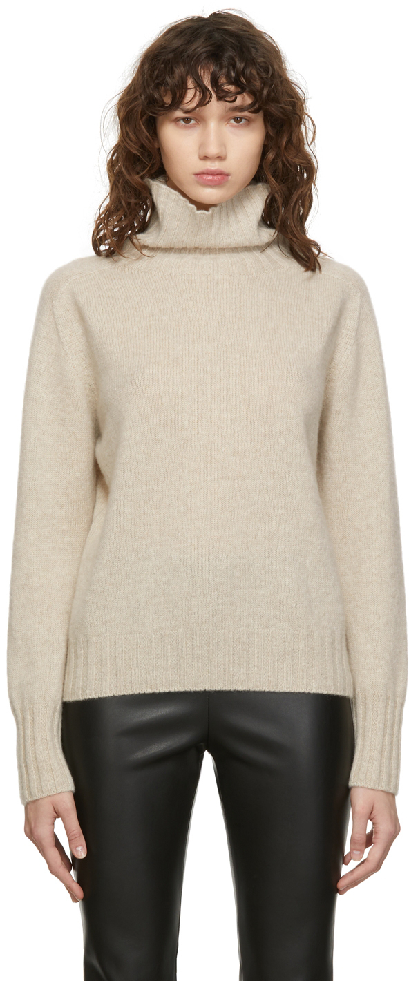 wide neck turtleneck sweater