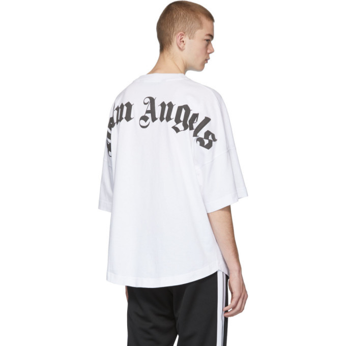 Palm Angels White Classic Logo Over T-Shirt Palm Angels