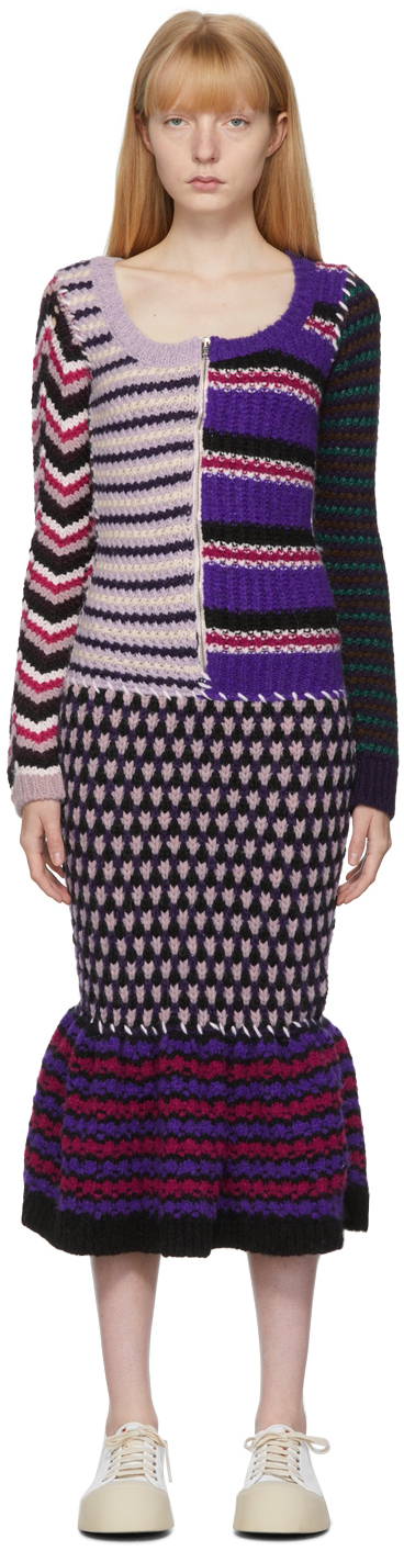 Marni Multicolor Mixed Wool Dress Marni