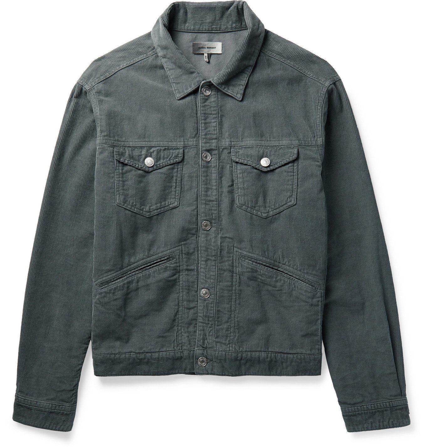 gray corduroy jacket