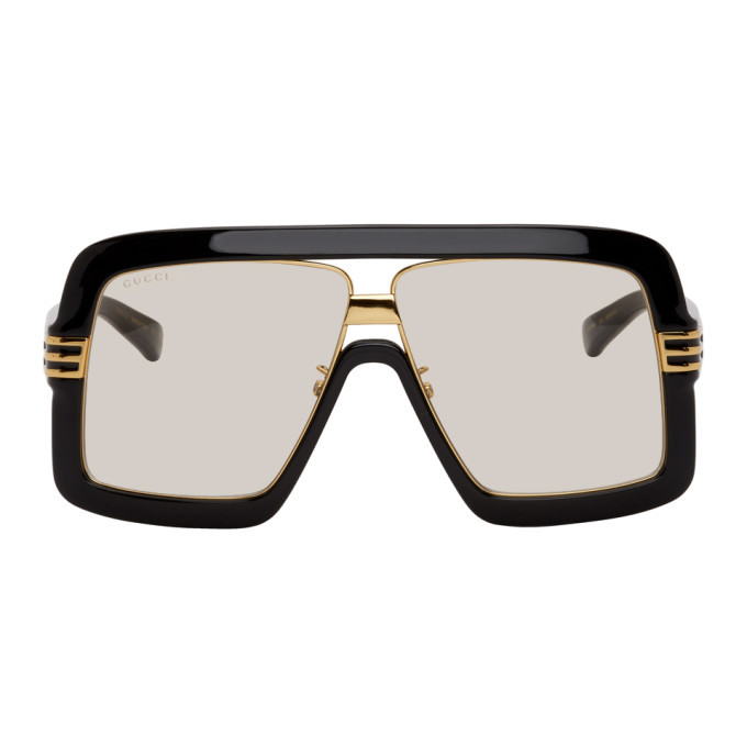 gucci yellow square sunglasses