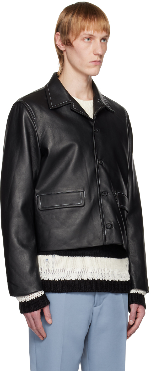 Second/Layer Black Mad Dog Leather Jacket Second/Layer