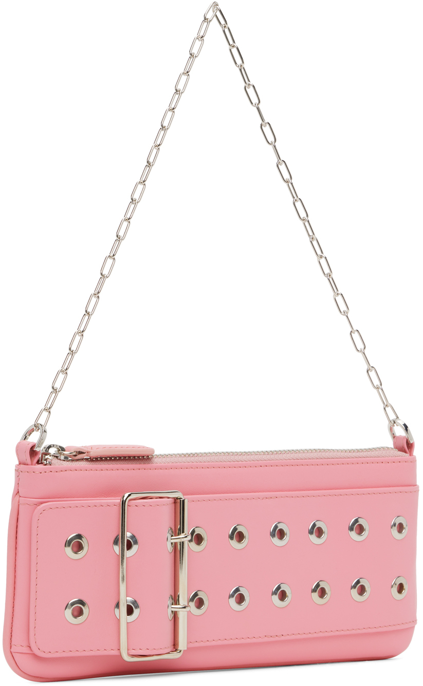 Abra Pink Flat Belt Shoulder Bag Abrams