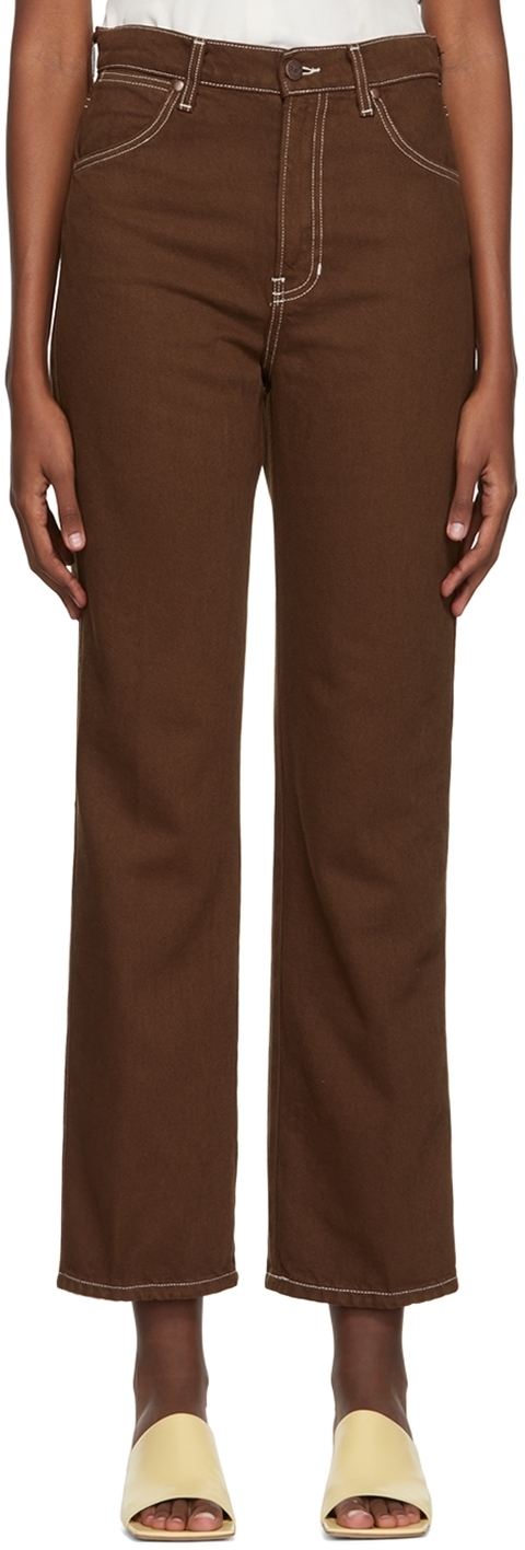 Reformation Brown Cowboy Jeans