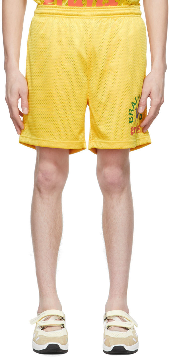 Photo: Brain Dead Yellow Polyester Shorts