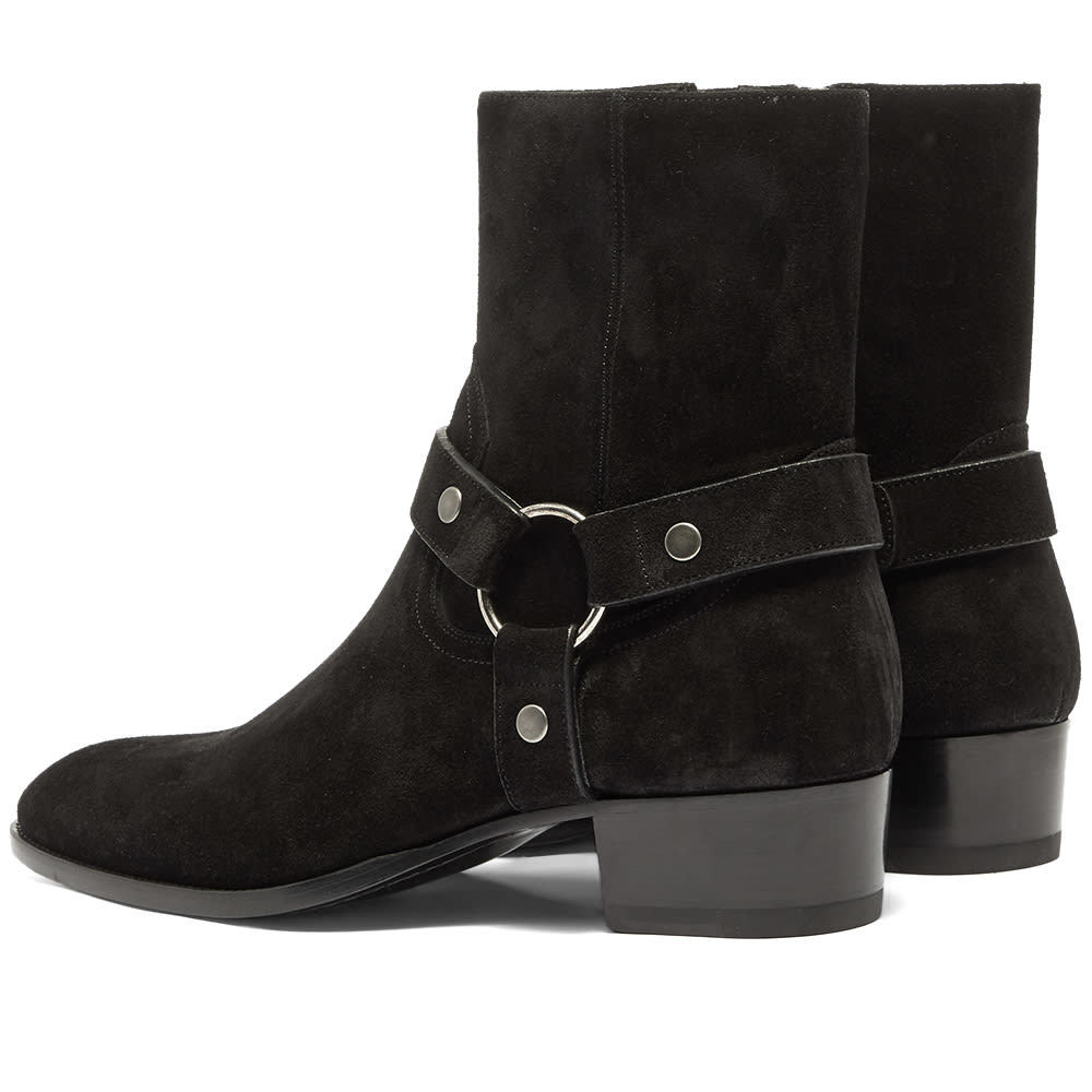 saint laurent suede wyatt boots