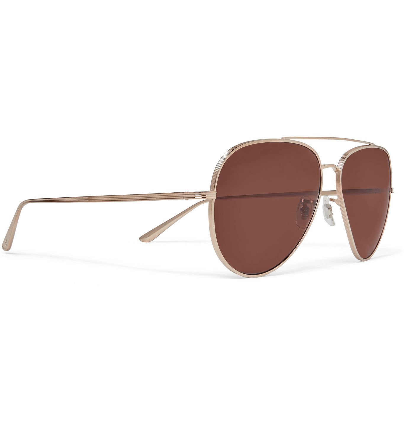 THE ROW - Oliver Peoples Casse Aviator-Style Gold-Tone Titanium Polarised  Sunglasses - Gold The Row