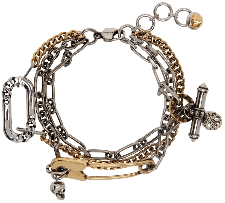 alexander mcqueen safety pin bracelet