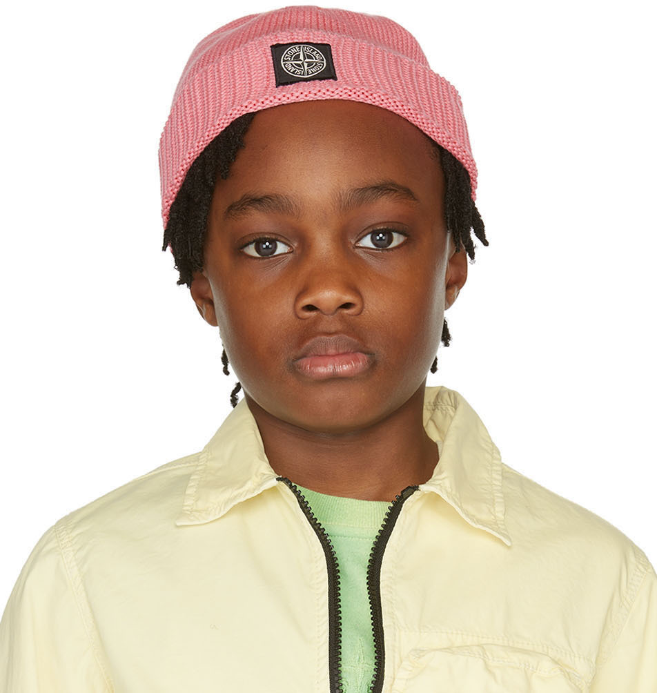Stone Island Junior Kids Pink Logo 