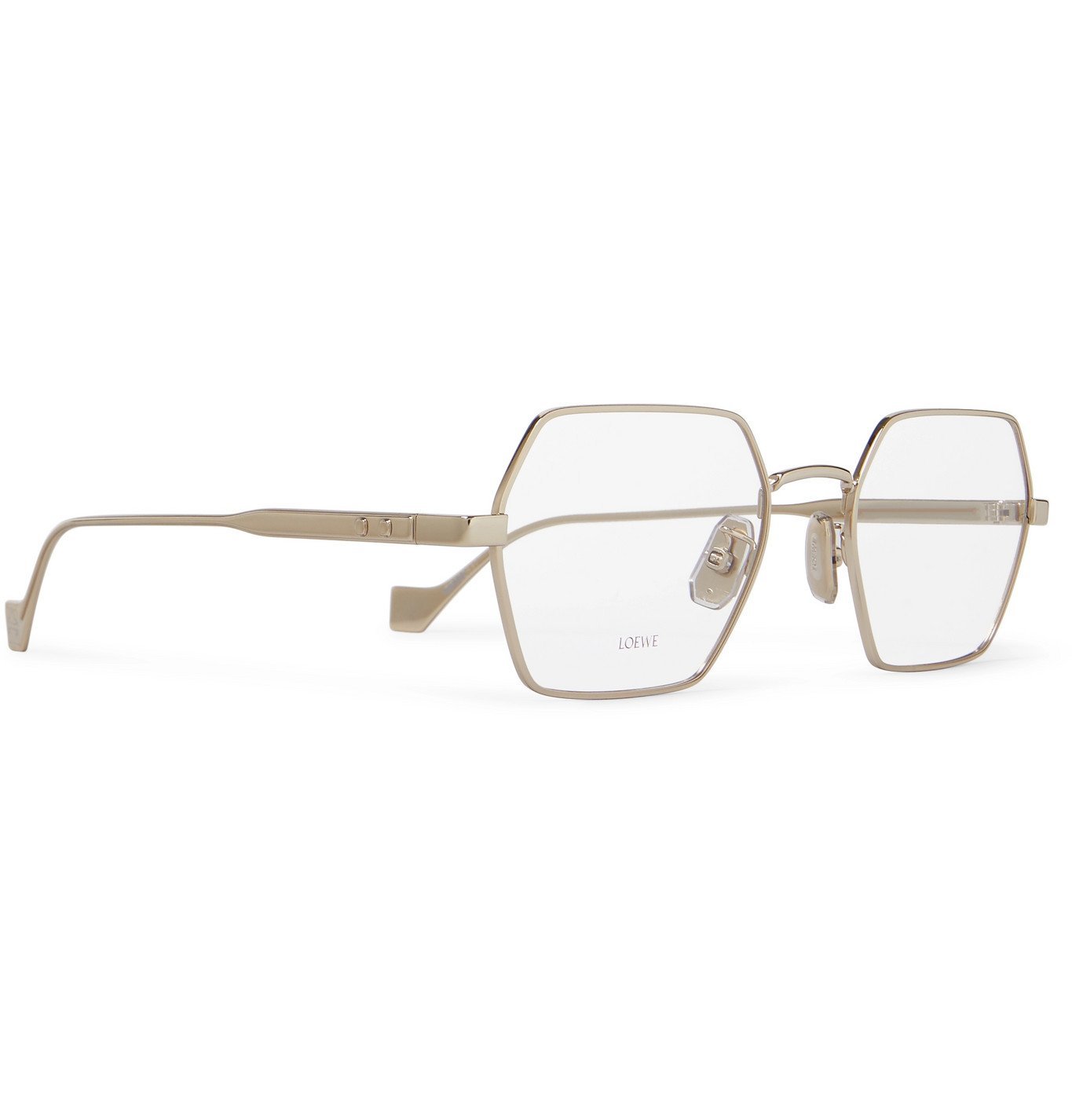 Loewe HexagonFrame GoldTone Optical Glasses Gold Loewe