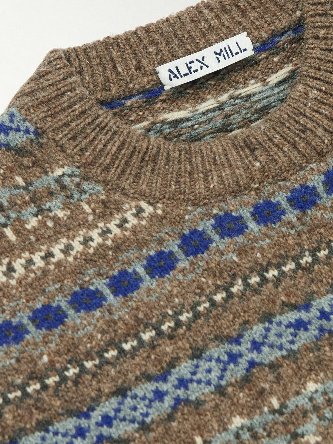 Alex Mill - Fair Isle Donegal Wool-Blend Sweater - Brown Alex Mill