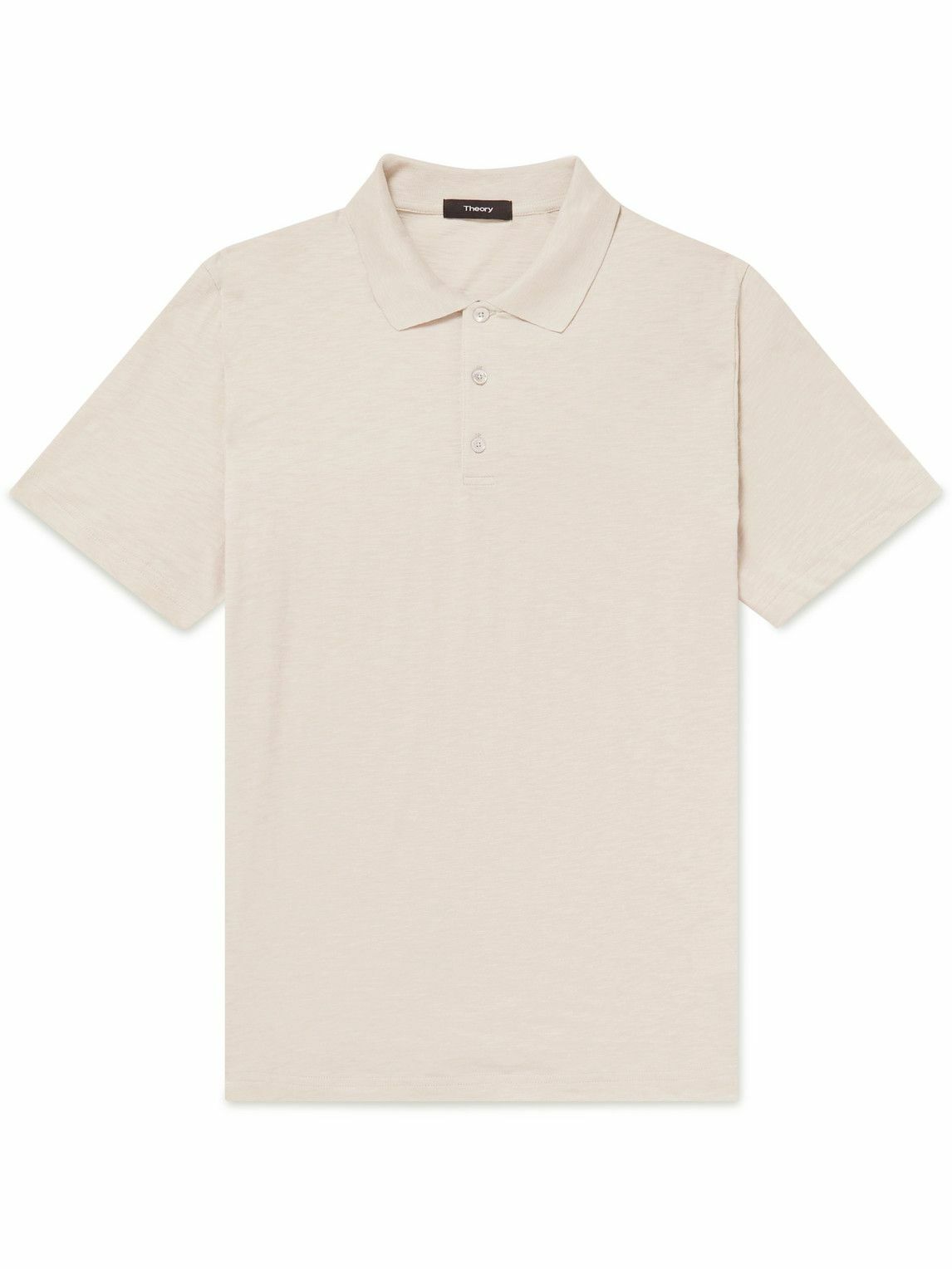 Bron Polo Shirt Anemone Modal Jersey Black - Theory Men