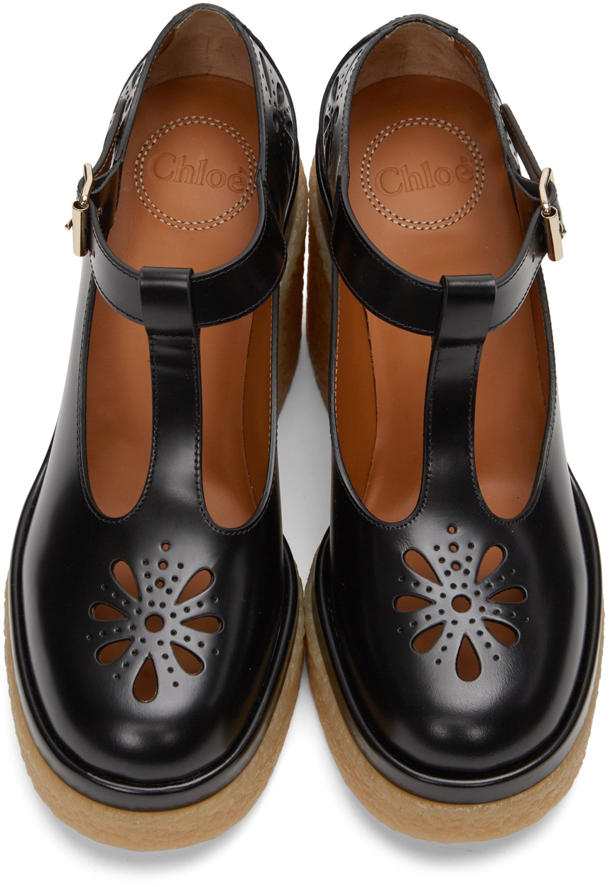 Chloé Black Kurtys Mary Jane Heels