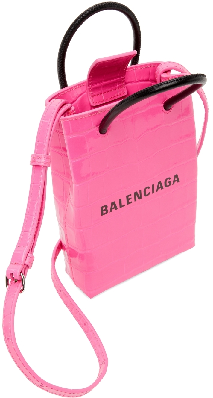 balenciaga phone bag pink