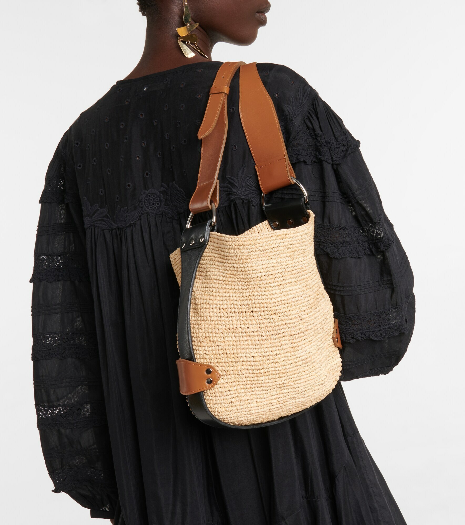 Isabel Marant Bayia Mini raffia shoulder bag Isabel Marant