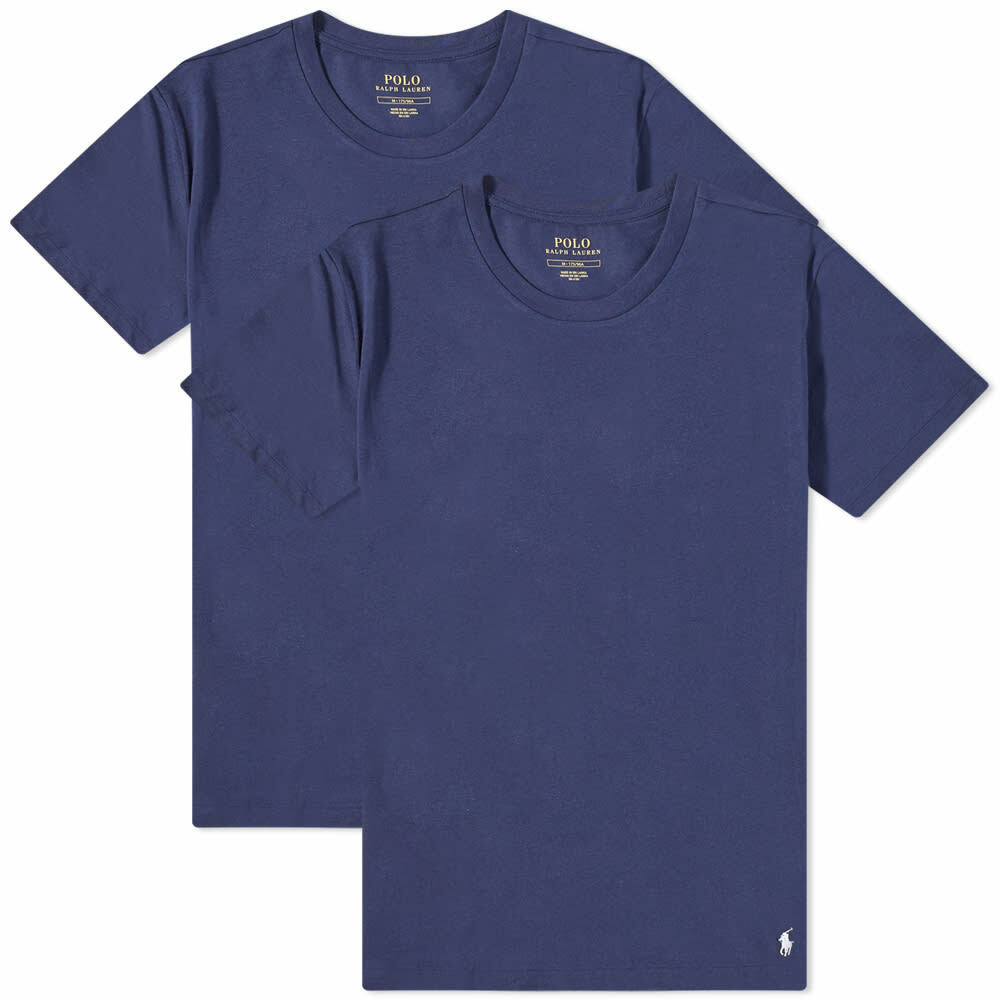 Polo Ralph Lauren Men's Crew Base Layer TShirt 2 Pack in Navy Polo