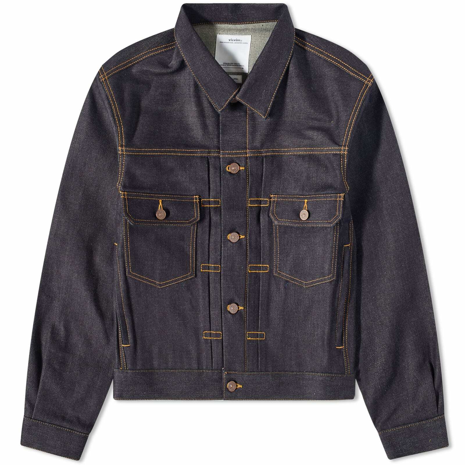 Visvim Men's Vivism 101 Unwashed Jacket in Denim Visvim