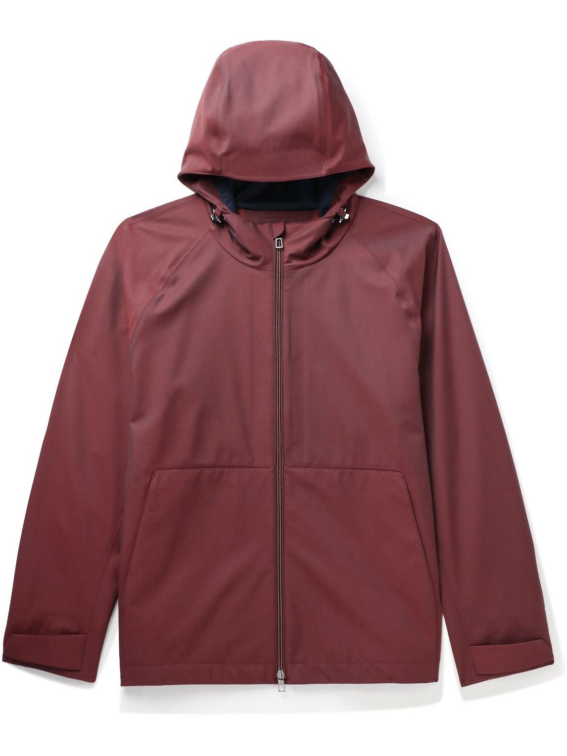 Photo: Loro Piana - Acland Storm System Virgin Wool-Blend Hooded Bomber Jacket - Red