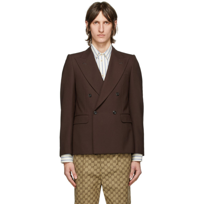 Photo: Gucci Brown Wool Double-Breasted Blazer