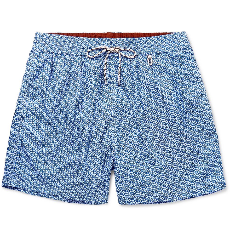 Loro Piana - Mid-Length Printed Swim Shorts - Blue Loro Piana