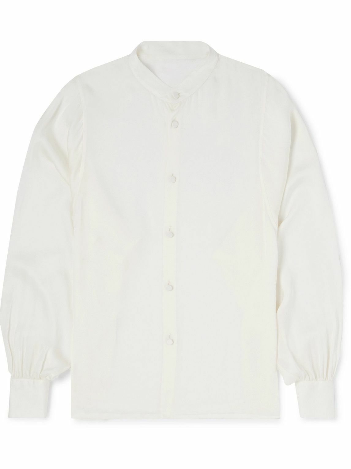 SAINT LAURENT - Silk-Charmeuse Shirt - Neutrals Saint Laurent