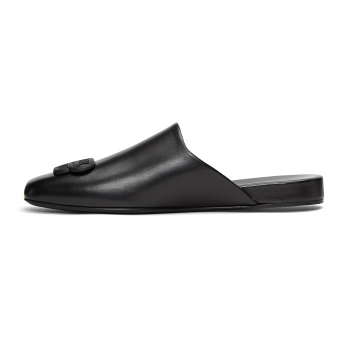 Balenciaga Black BB Cosy Slippers Balenciaga