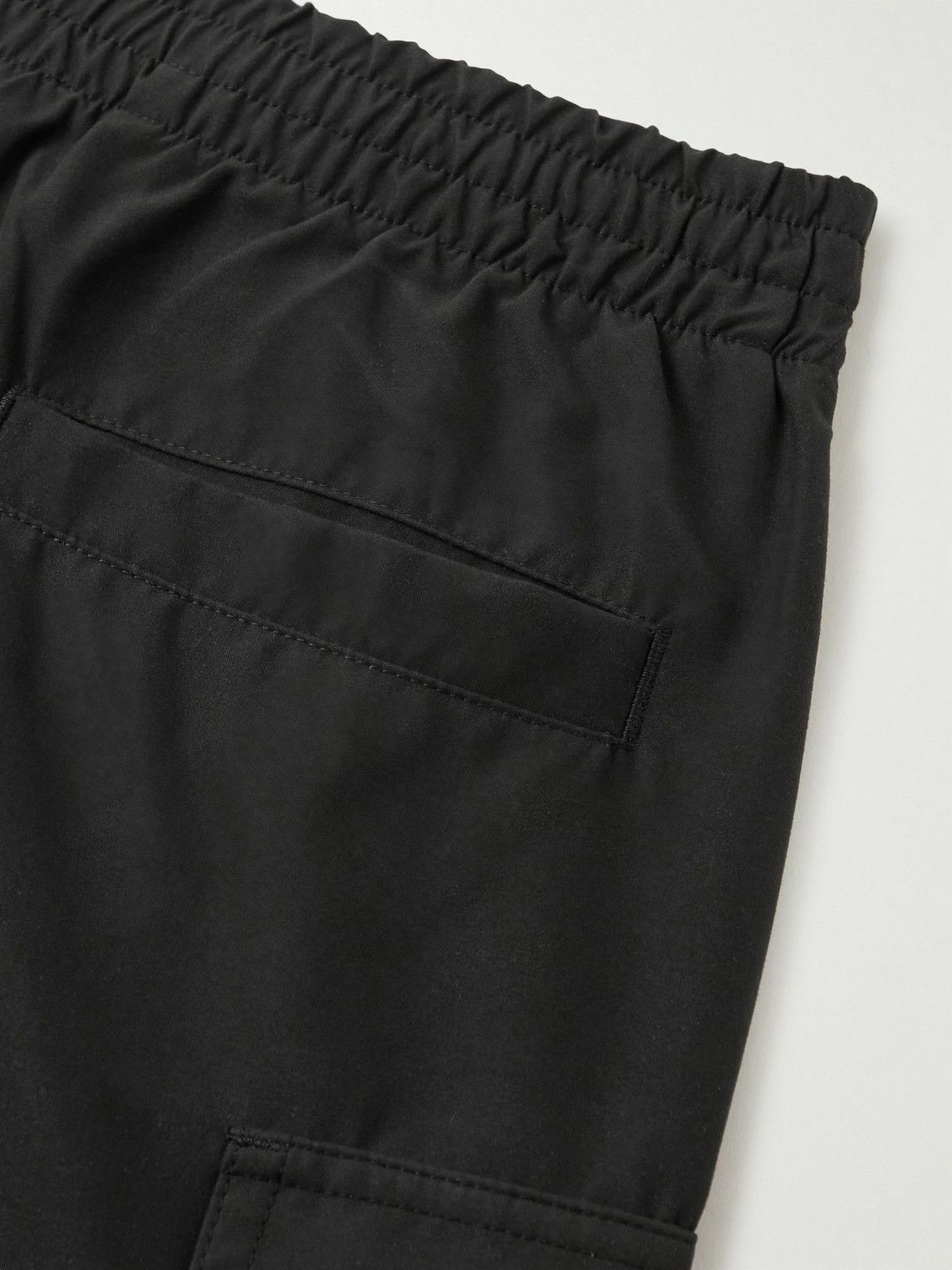 1017 ALYX 9SM - Wide-Leg Mid-Length Logo-Print Cargo Swim Shorts - Black
