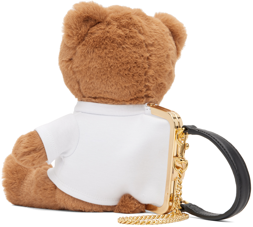 Moschino White Teddy Bear Motif Diaper Bag