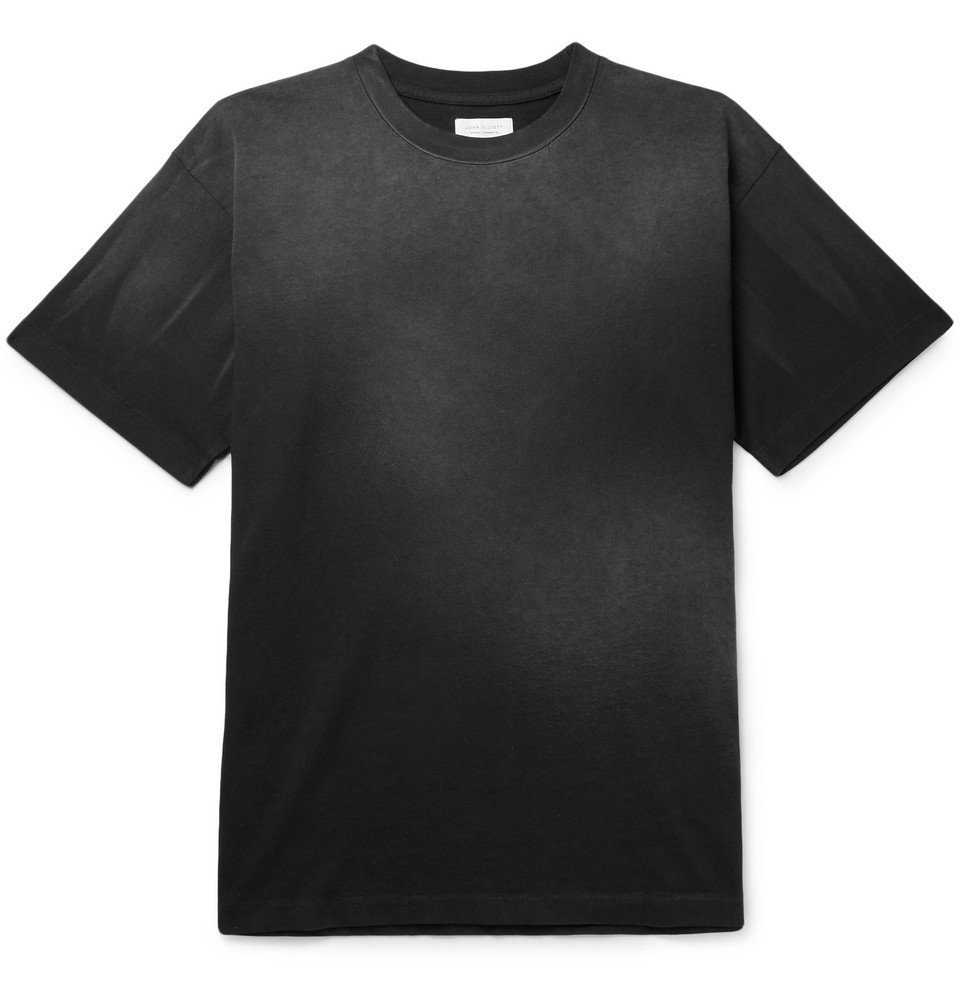 John Elliott - University Cotton-Jersey T-Shirt - Black John Elliott