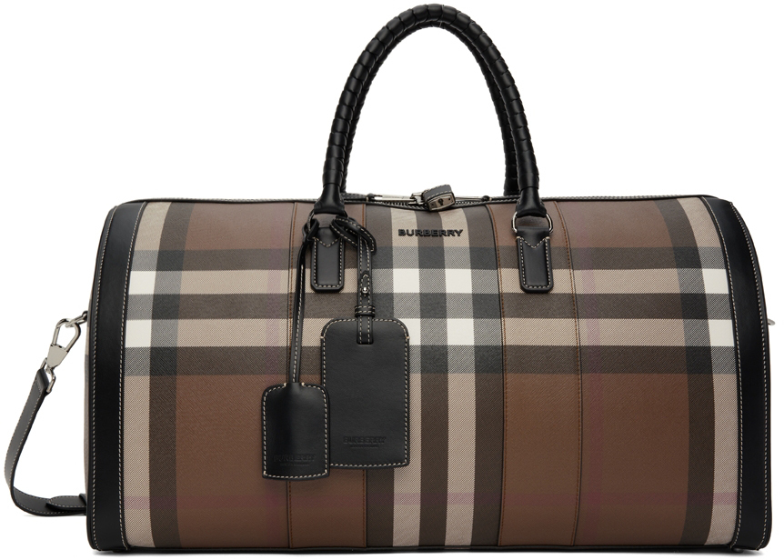 Photo: Burberry Brown Check Holdall Duffle Bag