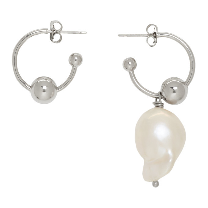 Justine Clenquet Silver Ellen Earrings 