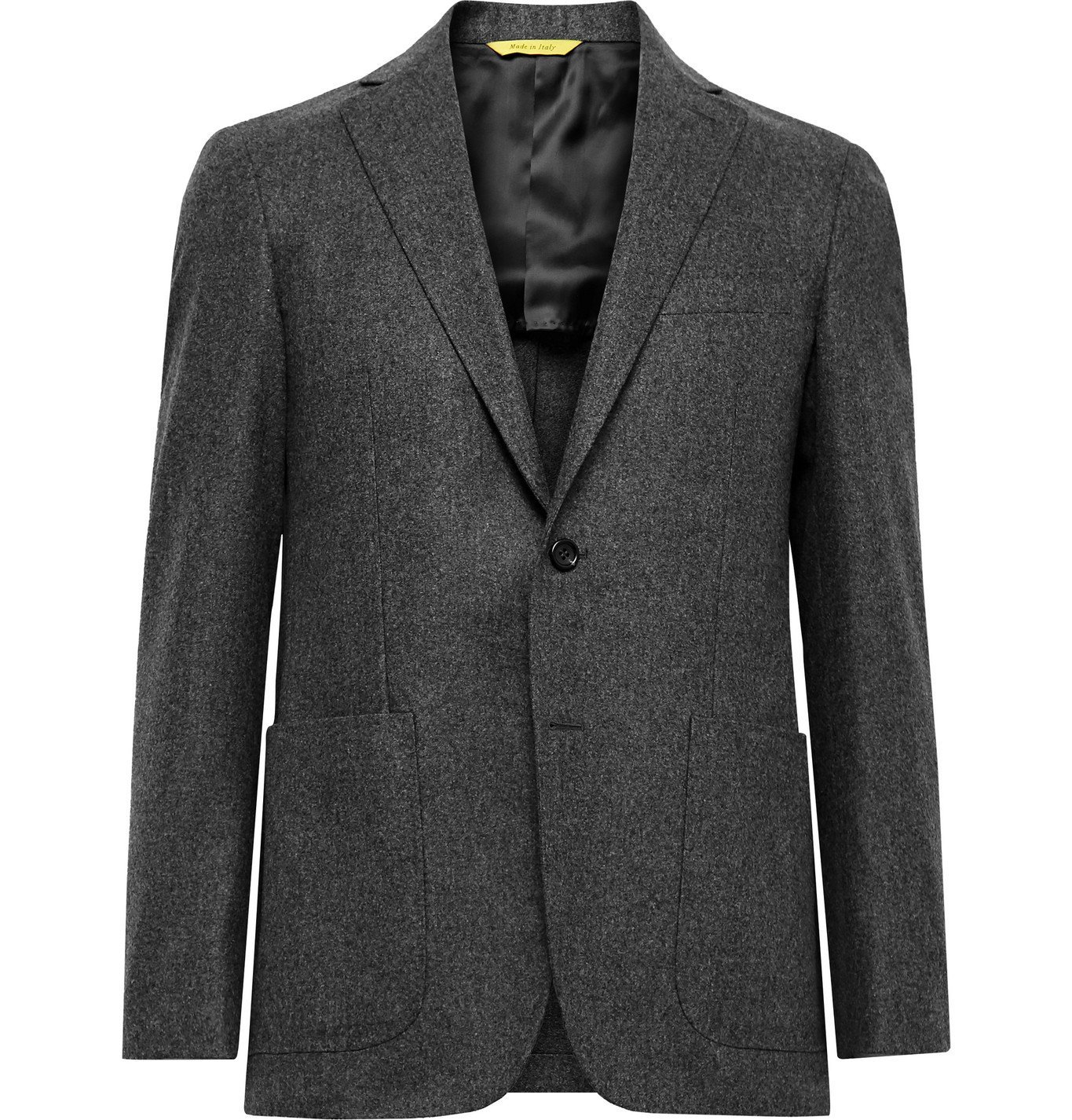 Canali - Kei Slim-Fit Unstructured Wool-Flannel Suit Jacket - Gray Canali