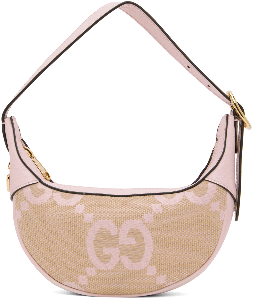 Gucci Beige & Pink Mini Ophidia Bag Gucci
