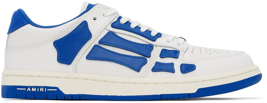 AMIRI White & Blue Skel Top Low Sneakers Amiri