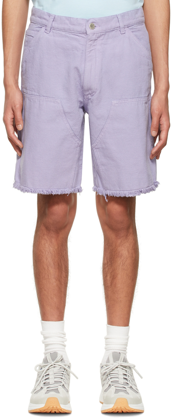Sky High Farm Workwear Purple Denim Shorts