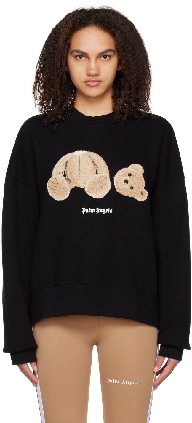 Palm Angels Black Pa Bear Sweatshirt Palm Angels