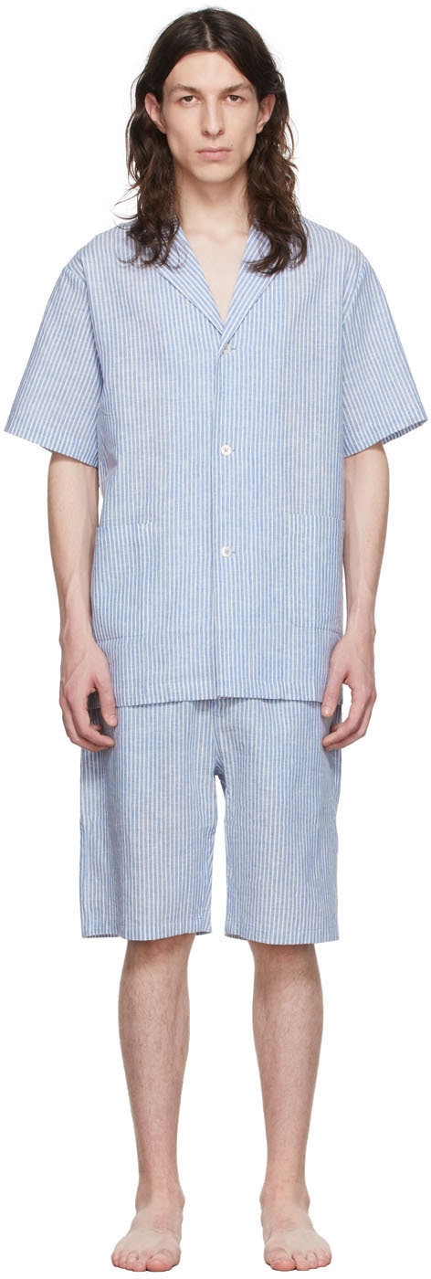 Photo: Paul Smith Blue Linen Pyjama Set