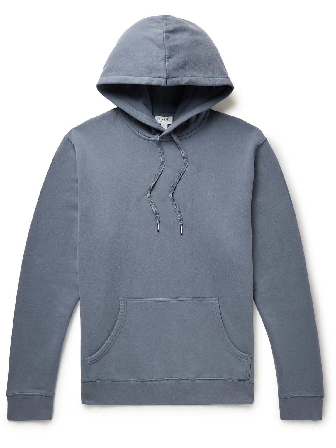 Sunspel - Cotton-Jersey Hoodie - Blue Sunspel